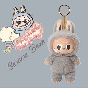 Pop Mart Labubu Exciting Macaroon The Monsters Sesame Bean Plush AUTHENTIC